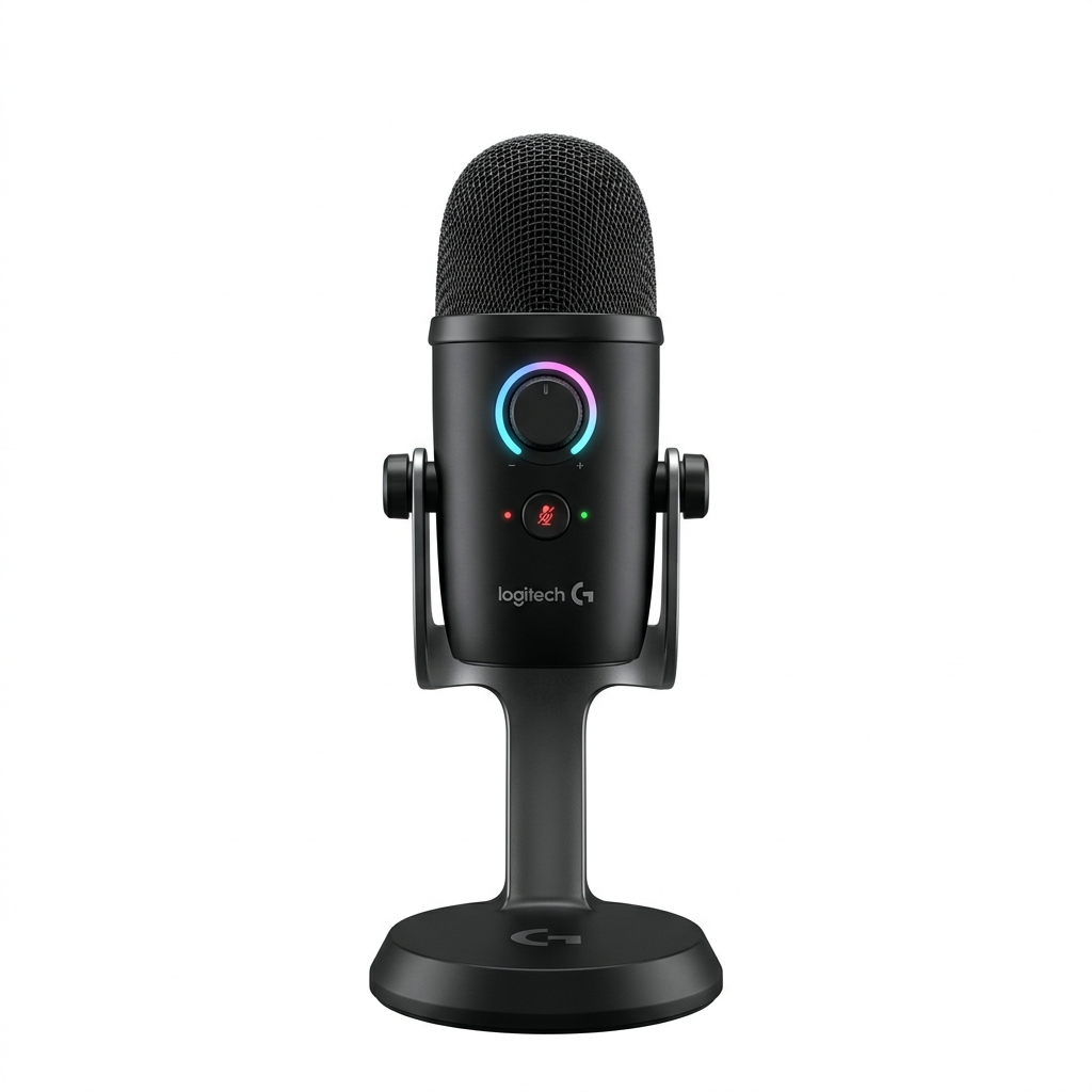 MICROFONO LOGITECH YETI GX SUPERCARDIOID USB P/STREAMING RGB LIGHTSYNC BLACK (988-000568)