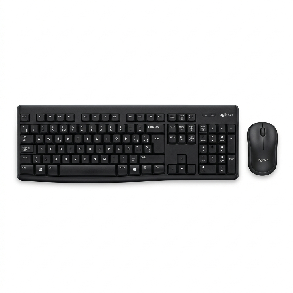 TECLADO LOGITECH + MOUSE ÒPTICO MK250 BLUETOOTH SP BLACK (920-013513)