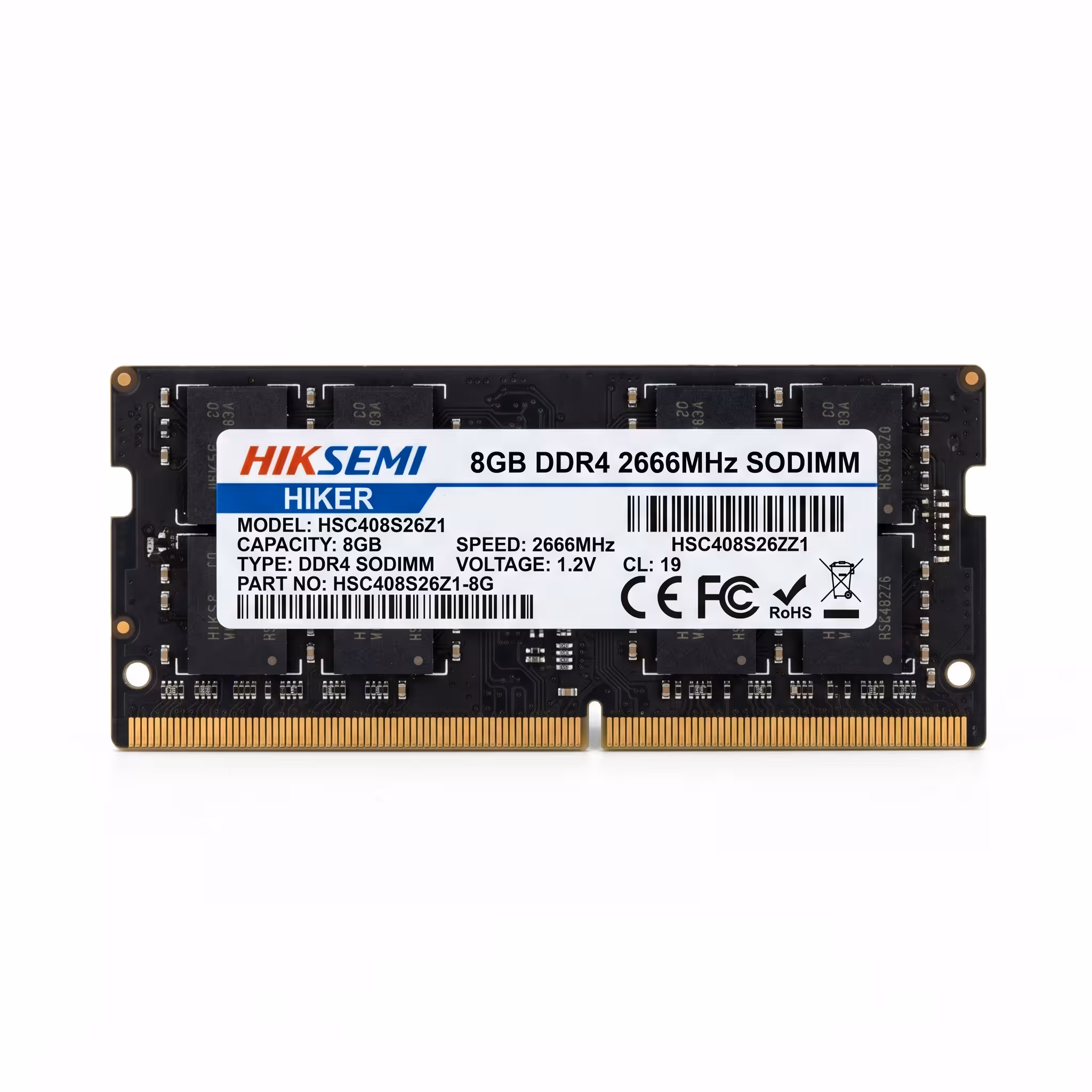 MEMORIA SODIMM HIKSEMI HIKER 8GB DDR4 BUS 2666 (HSC408S26Z1)