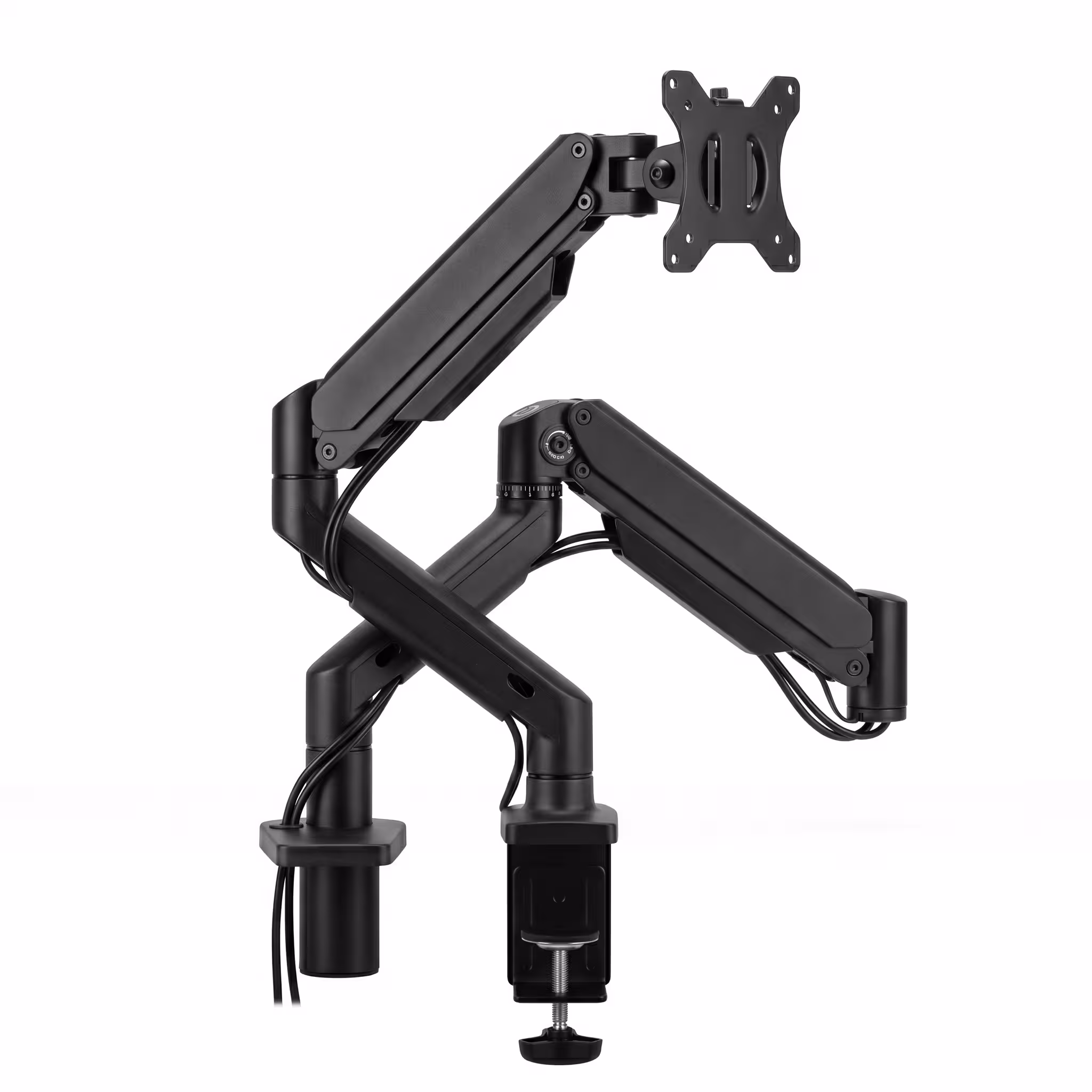 RACK/BRAZO TEROS TE-7113N 1 MONITOR DE 22" A 35" - RESORTE MECÁNICO - AJUSTE 360° - SOPORTA 12 KG vista 2