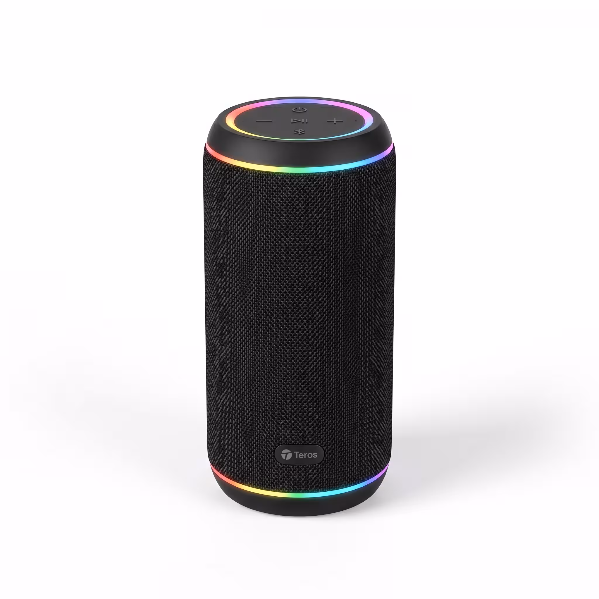 PARLANTE INALÁMBRICO TEROS TE6047N, 20W, BT: 5.3, ILUMINACIÓN RGB, COLOR NEGRO