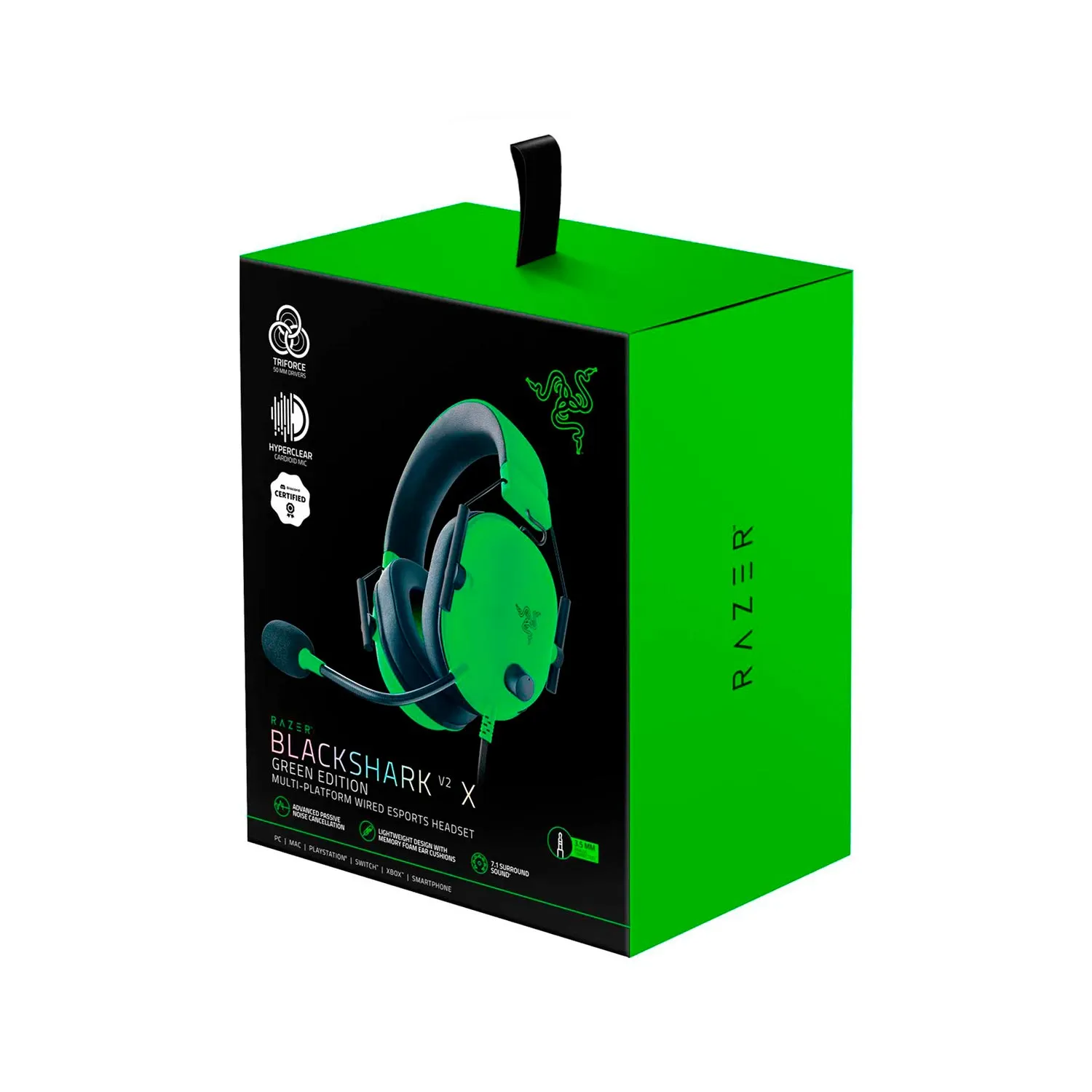 AUDIFONO C/MICROF. RAZER BLACKSHARK V2 X MULTI-PLATFORM 50MM 7.1 GREEN (RZ04-03240600-R3U1)