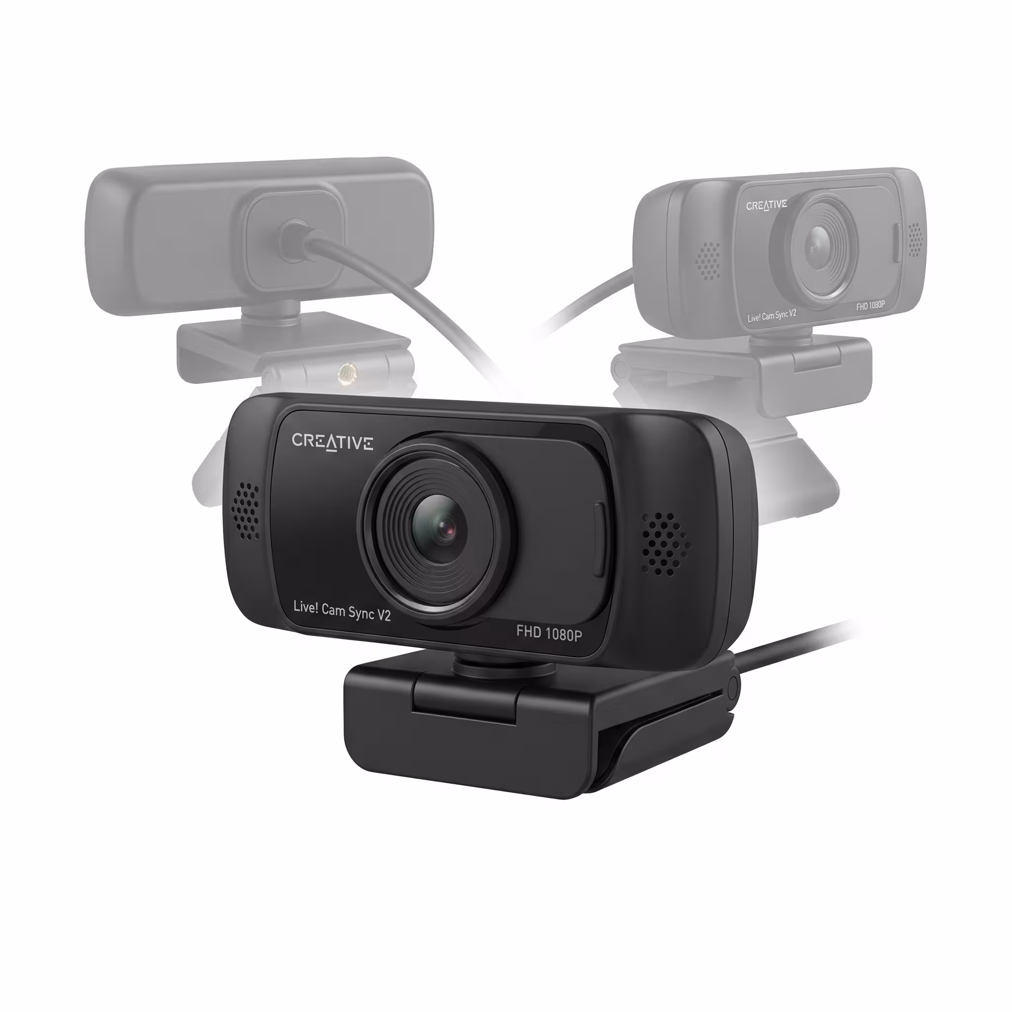 CAMARA CREATIVE LIVE! CAM SYNC V2 FHD 1080P C/TAPA DUAL MIC USB BLACK (73VF088000000)