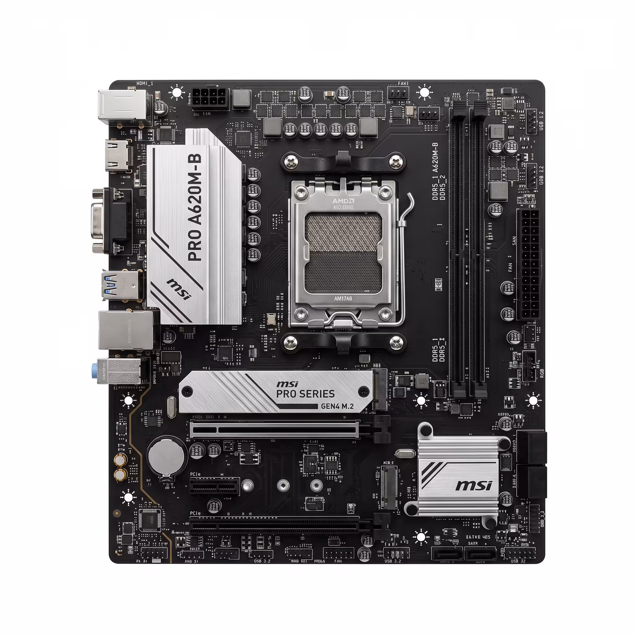 PALCA MADRE MSI A620M-B EVO | AMD AM5 SUPORT DDR5 | USB 3.0 | HDMI VGA | RYZEN SERIE 8000 -7000