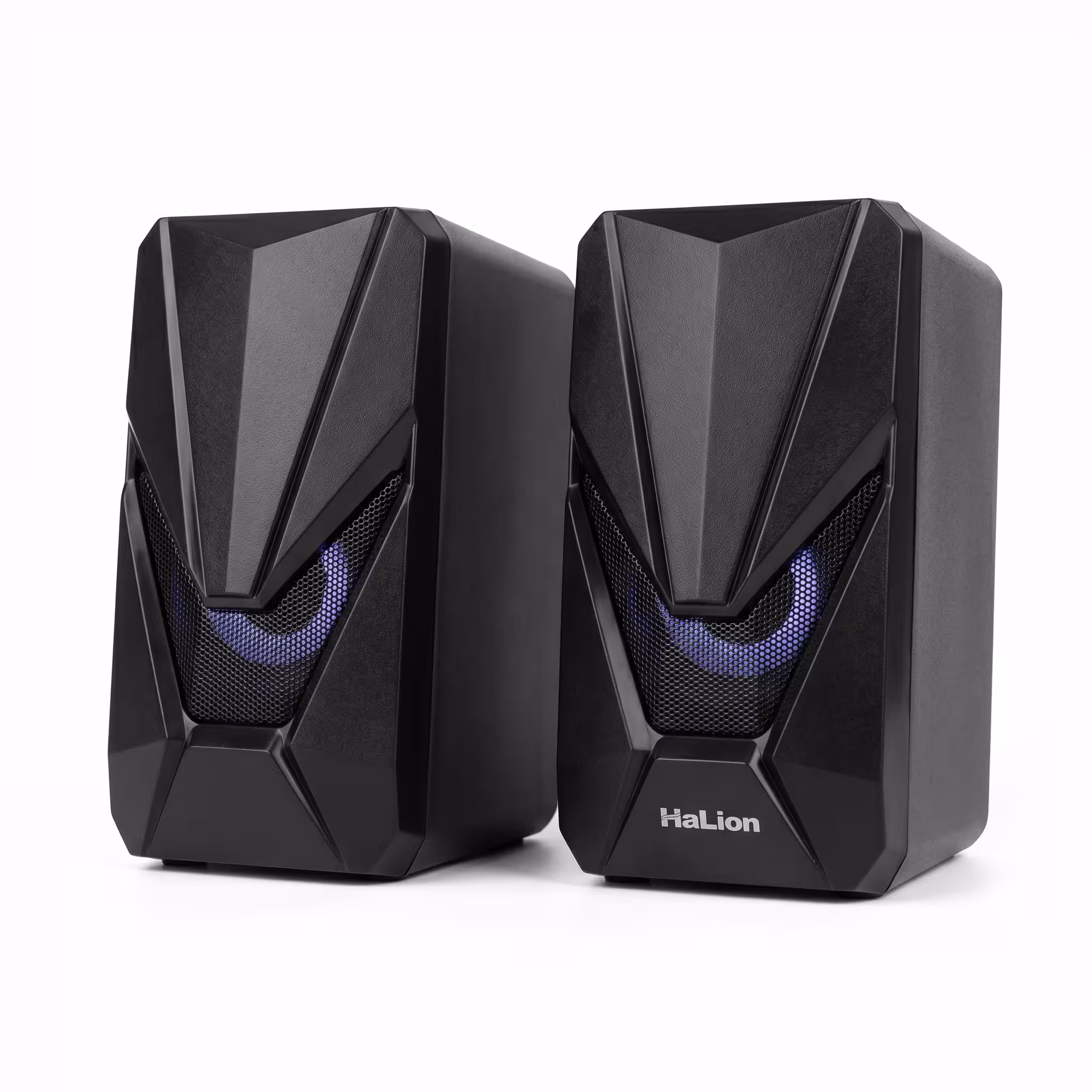 PARLANTE HALION HA-S229 GAMER 2.0 LED 7 COLORES POTENCIA 20W 2x2 ALIEMENTADOR USB